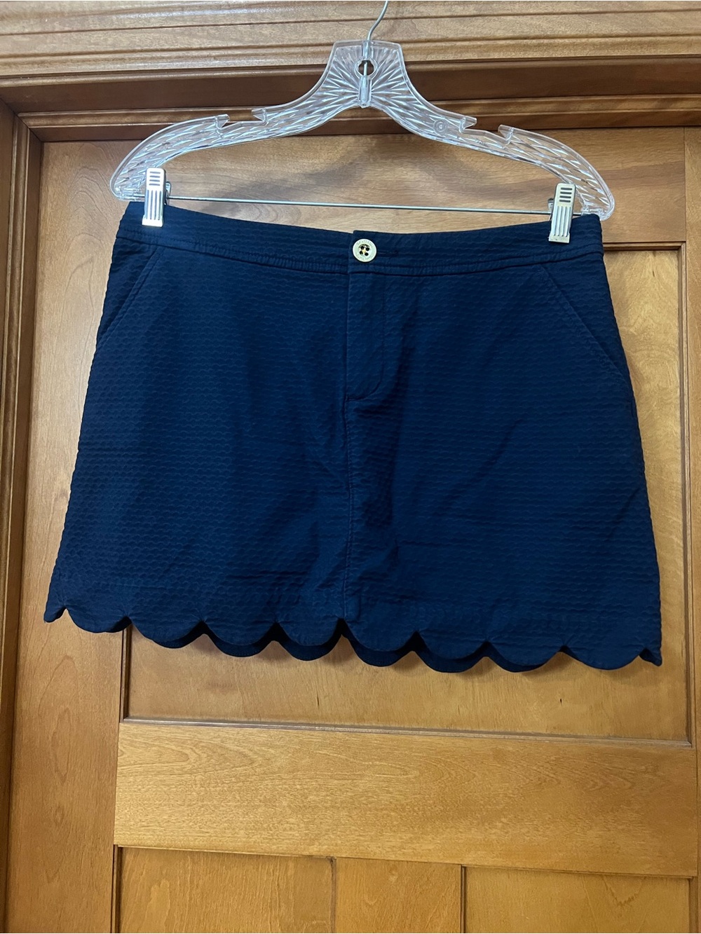 Lilly Pulitzer Colette Scalloped Skort Skirt w/ Shorts Size 6 Navy - Picture 2 of 10